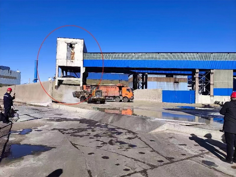 山東冶金設(shè)計院委托天津鐵廠內(nèi)卸渣口構(gòu)筑物檢測